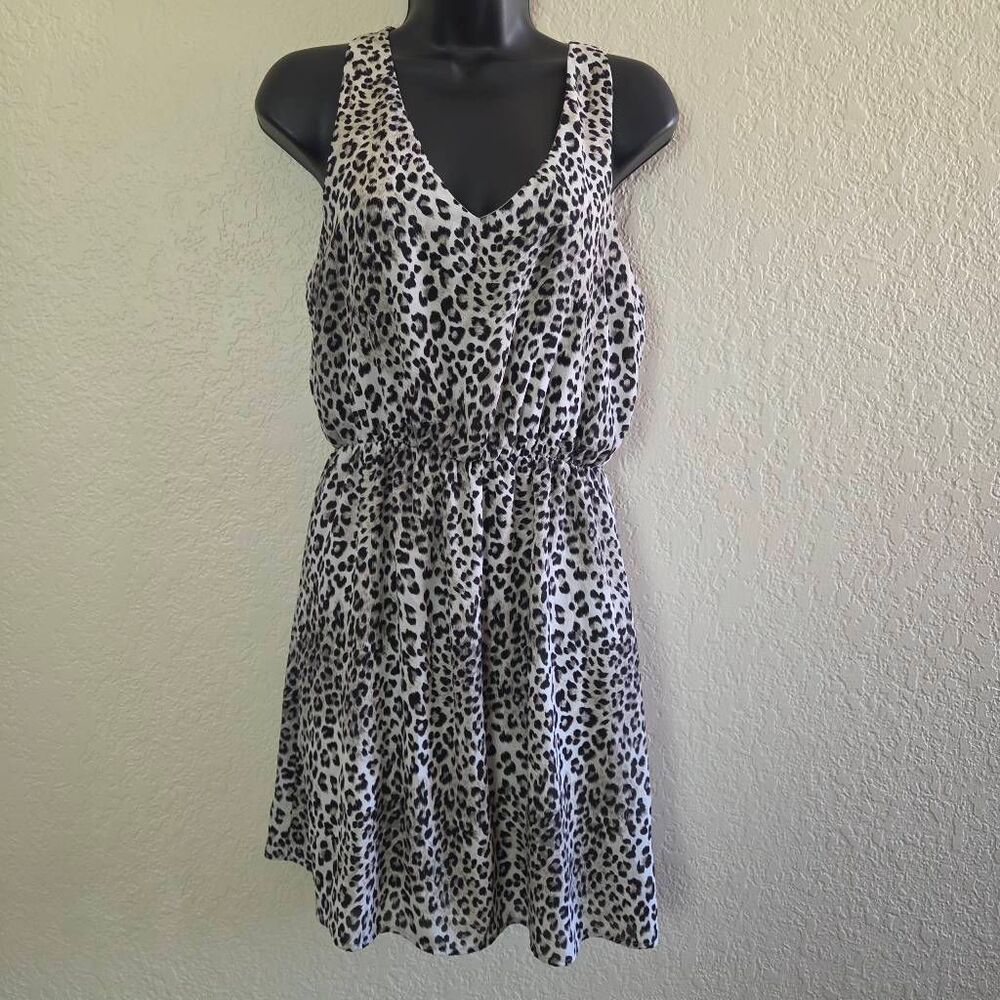 French Grey Leopard Dress